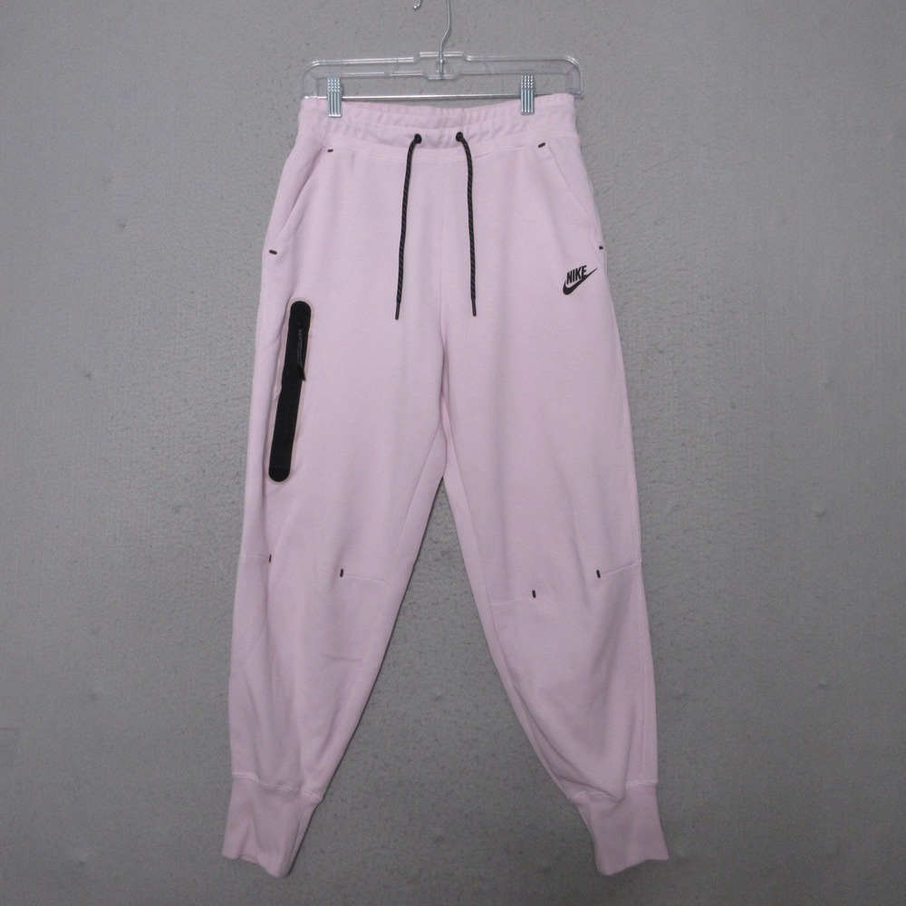 Nike Tech Fleece Joggers Sweatpants Pink Small Pull On Comfort Cozy Travel Gorp